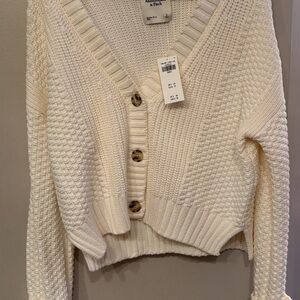 Abercrombie & Fitch Women's Cream Cardigan